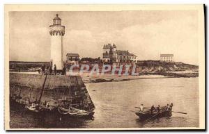 Old Postcard Quiberon Lighthouse Lighthouse Port Haliguen and the castle Vill...