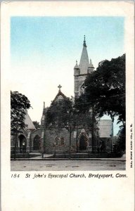 Bridgeport, Connecticut - View of St. John's Episcopal Church - Glittere...