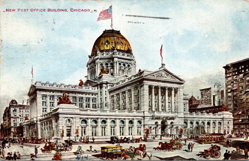 Illinois Chicago New Post Office Building 1909