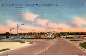 Florida Daytona Beach Seabreeze Causeway Looking East 1956