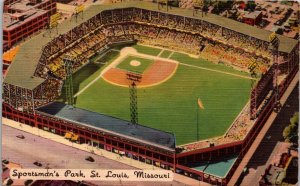 Sportsman's Park St. Louis MO Cardinals Browns No Stamp or Ink Postcard PC171