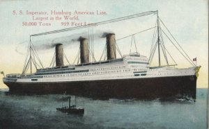 S.S. Imperator, 00-10s; Hamburg American Line