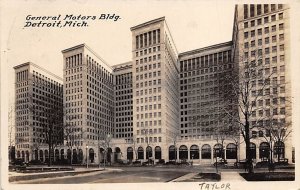 General Motors Building Real Photo - Detroit, Michigan MI