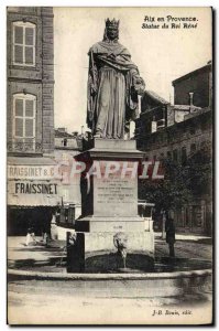 Old Postcard Aix en Provence Statue of King Rene Fraissinet