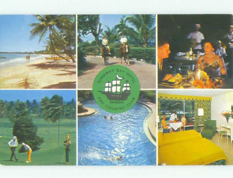 Pre-1980 SIX VIEWS ON POSTCARD - RUNAWAY BAY HOTEL Runaway Bay JAMAICA hr5361