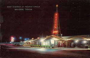 Snyder Texas Beacon Motor Lodge and Restaurant Vintage Postcard AA7188