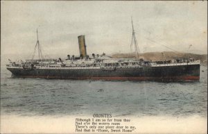 Orontes River Syria Steamer Steamship c1910 Vintage Postcard