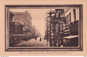 LONDON, Ontario, Canada, 1900-1910s; Dundas Street Looking West From Richmond...