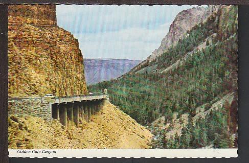 Golden Gate Canyon Yellowstone Postcard BIN 