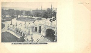 GRAND STAIRCASE AND PLAZA CAPITOL ALBANY NEW YORK PMC POSTCARD (c. 1900)