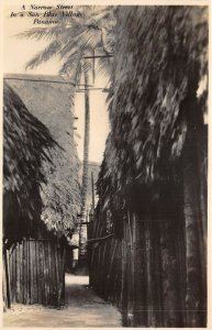 lot291 a narrow street in a san blas  village panama real photo