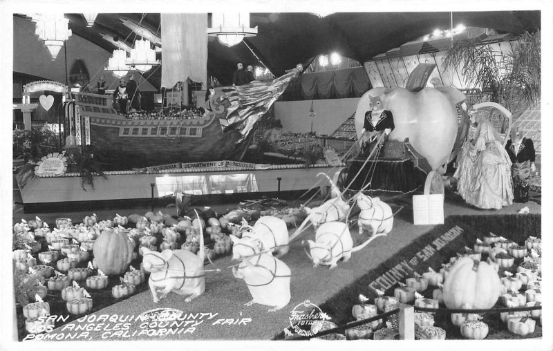 RPPC San Joaquin Los Angeles County Fair Pomona, CA Cinderella c1930s Postcard