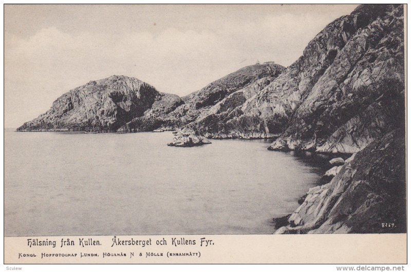 Halsning Fran Kullen, Akersberget Och Kullens Fyr., Sweden, 1900-1910s