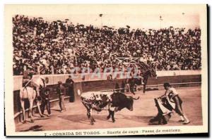 Old Postcard Sport Spain Bullfight Toro Taurus Suerte capa Pass coat