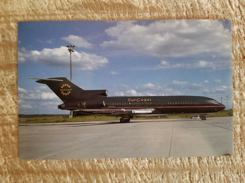 SUNCOAST AIRLINES BOEING 727-027.VTG AIRCRAFT POSTCARD*P26