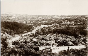 View from Mount Sira ?? Mt. Sirahata ?? Japan Japanese Postcard H10