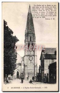 Old Postcard Auxerre L Eglise Saint Germain