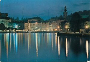 Austria Postcard Kurstadt Gmunden night view