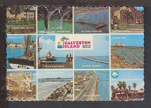 Multi View Galveston Island TX Postcard BIN 1630