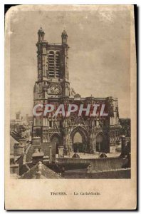 Postcard Old Troyes La Cathedrale