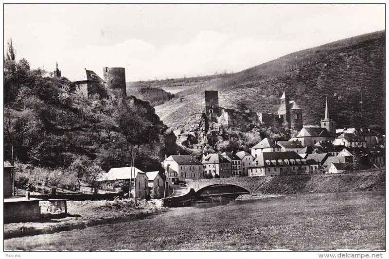 RP: ESCH-SUR-SURE, Luxemburg; Les Ruines, Bridge, 1950s