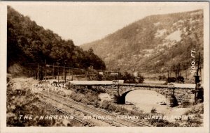 Cumberland Maryland RPPC The Narrows Old Stone Bridge and Railroad Postcard X16