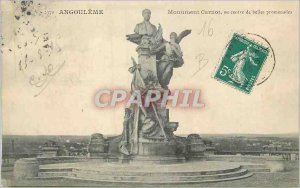 Postcard Old Angouleme Monument Carnot in Nice Walks Center