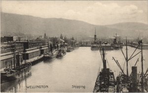 PC NEW ZEALAND, WELLINGTON, SHIPPING, Vintage Postcard (B41411)