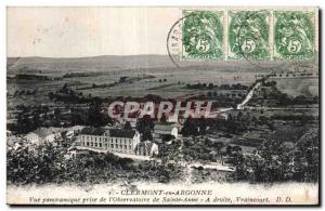 Old Postcard Clermont in Argonne Panoramic View from I Observatory Sainte Ann...