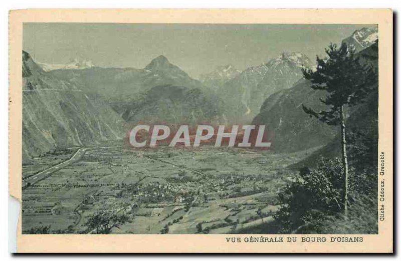 Old Postcard General view of the village of Oisans
