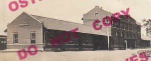 Pierre SOUTH DAKOTA RPPC c1915 DEPOT Train Station NORTHWESTERN RAILROAD C&NW RR