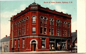 Postcard NS Cape Breton Sydney Bank of Nova Scotia Fraser & Fraser Co. 1914 S104