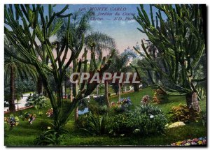 Old Postcard Monte Carlo Casino Gardens Cactus