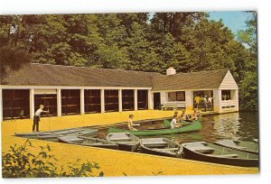 Salem County New Jersey NJ Vintage Postcard Parvin State Park Boathouse Dock