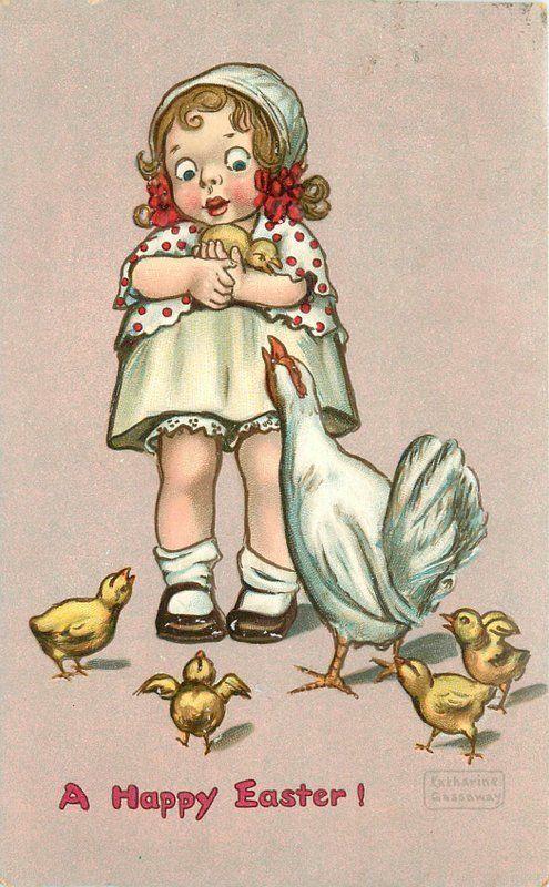 Artist Impression C-1910 Tuck Gassaway Happy Easter postcard 11198