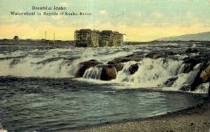 Waterwheel in Rapids of the Snake River - Idaho ID