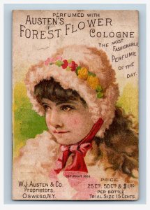 1886 Austen's Forest Flower Cologne S. Milzer & Son Perfumed Card F136