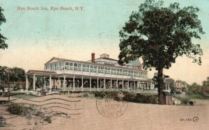 Vintage Postcard 1907 Rye Beach Inn Small Beach Resort Area Rye Beach New York