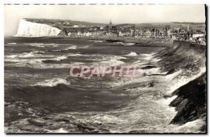 Modern Postcard Mers Les Bains General view and ripple effects on the dike