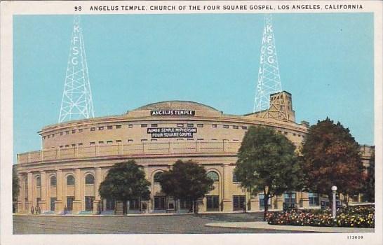California Los Angeles Angelus Temple Church Of The Four Square Gospel