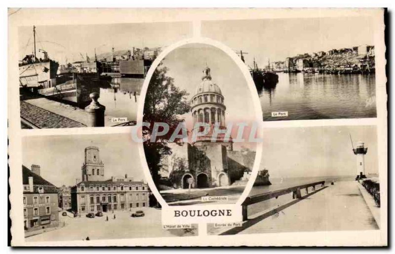 Old Postcard Boulogne L & # 39Hotel Town