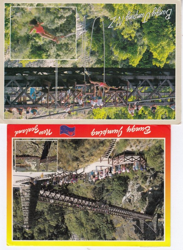 New Zealand Bungy Jumping 2x Giant Postcard s