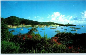 St Thomas US Virgin Islands Cruise Ships at West Indies Dock Postcard