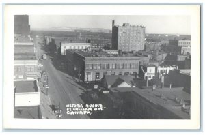 c1930's Victoria Avenue Trolley Ft. William Ontario Canada RPPC Photo Postcard