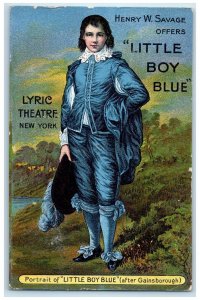 c1910s Portrait Of Little Boy Blue Lyric Theatre New York City New York Postcard