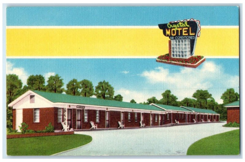 c1940's Crystal Motel Charles Highway West Columbia South Carolina SC Postcard