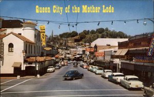 Sonora California CA Mother Lode Country Mining Street Scene Vintage Postcard