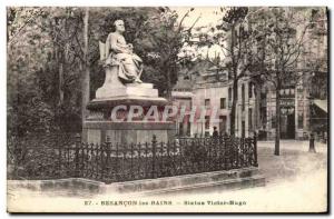 Old Postcard Besancon Les Bains Statue Victor Hugo House Arthur