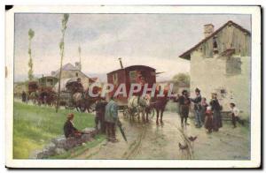 Old Postcard The Gypsy Entertainer