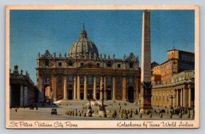 Trans World Airline St Peter's Vatican City ROME Italy Vintage Postcard 0012